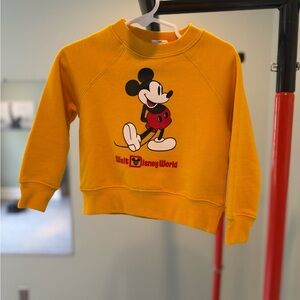 Disney Yellow Mickey Mouse Crewcut Sweatshirt